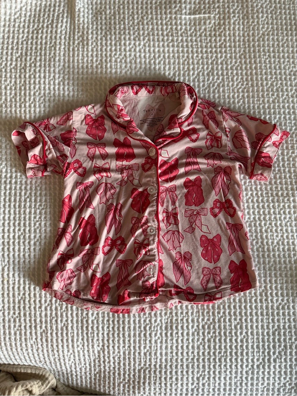 Pink Bow-Print Pajama Set - Picture 4 of 8
